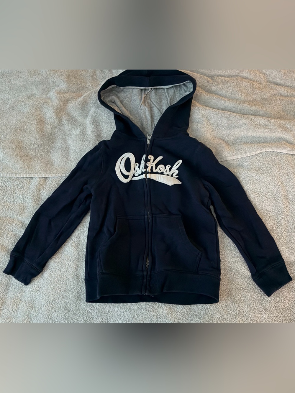 OshKosh B'gosh Navy Zip-Up Hoodie with Script Logo